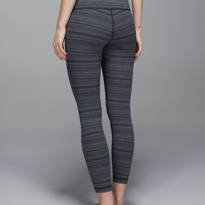 Lululemon High Times Cyber Stripe Deep Coal Black